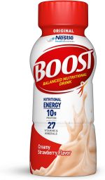 BOOST Original Nutritional Drink, Creamy Strawberry, 8 fl oz (Pack of 24)